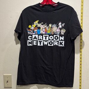 Cartoon Network Black Tee with Colorful Characters